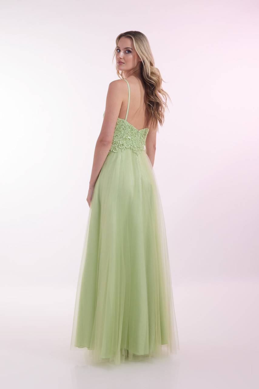 Laona NOBLE TULLE DRESS Besticktes Maxikleid mit V-Ausschnitt und Tüll-Einsatz Letzte 2 Tage