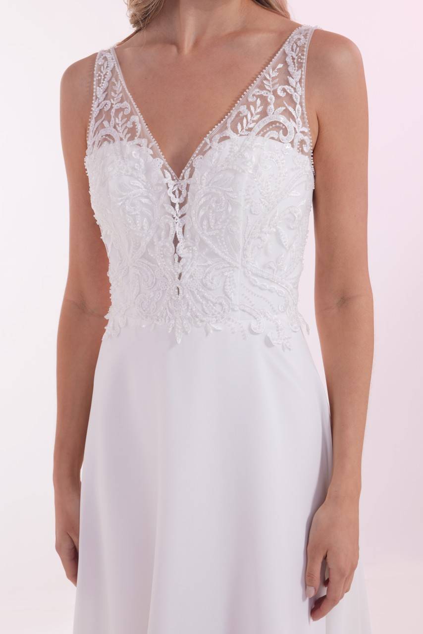 Laona OPULENT SPIRIT DRESS Besticktes Maxikleid mit V-Ausschnitt vorne und hinten Letzter Tag