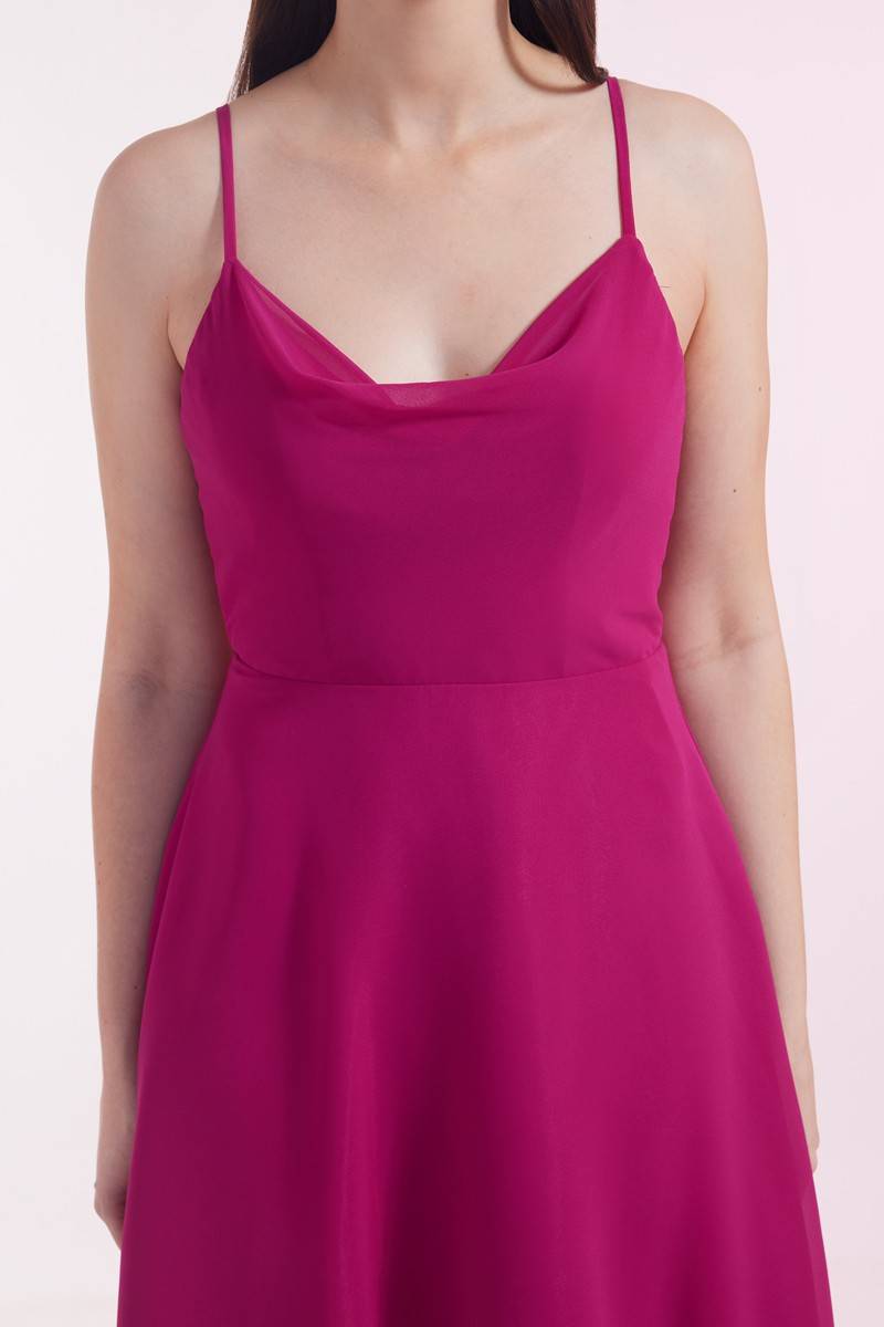 Laona SWEET BOW DRESS Vokuhila-Kleid mit Schleife aus Chiffon im Angebot