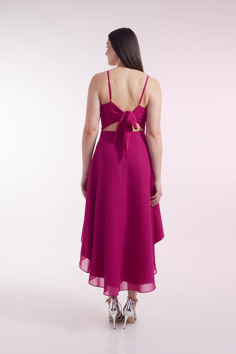 Laona SWEET BOW DRESS Vokuhila-Kleid mit Schleife aus Chiffon im Angebot