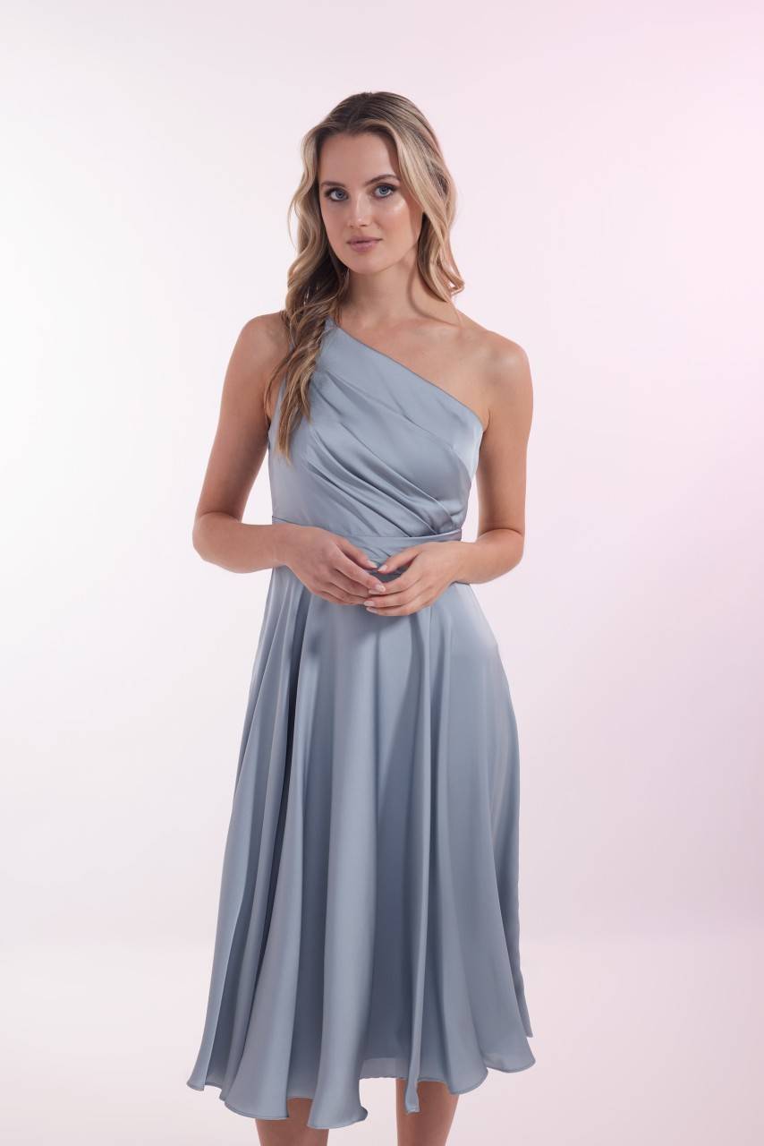Laona SATIN DREAM DRESS One-Shoulder Midikleidmit Drapierungen Versandkostenfrei