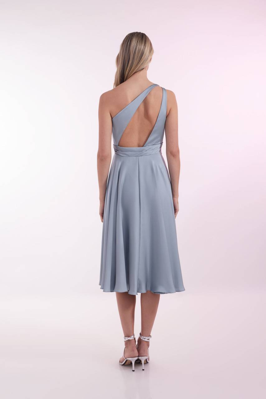 Laona SATIN DREAM DRESS One-Shoulder Midikleidmit Drapierungen Versandkostenfrei