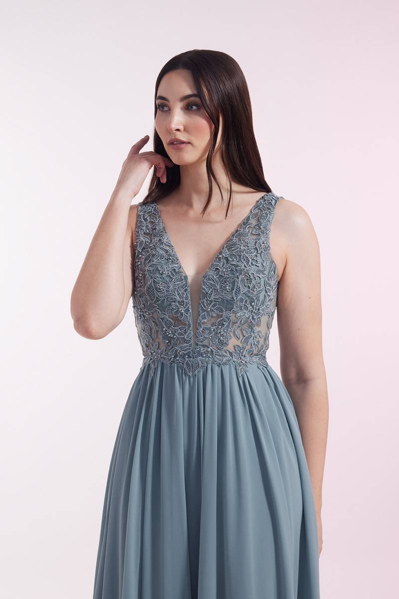 Laona BLOSSOM DRESS Besticktes Maxikleid aus Chiffon Heißer Verkauf