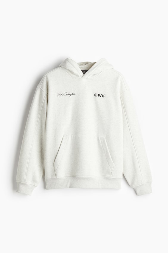 HM Bedruckter Hoodie in Oversized Fit Sonderangebote