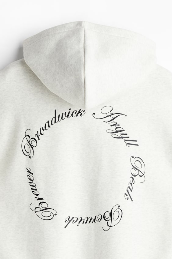 HM Bedruckter Hoodie in Oversized Fit Sonderangebote