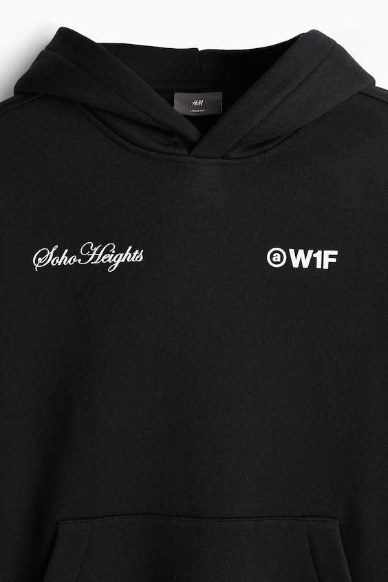 HM Bedruckter Hoodie in Oversized Fit Riesige Ersparnisse