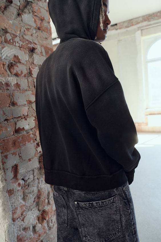 HM Bedruckter Hoodie in Oversized Fit Letzter Tag