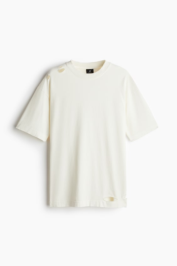 HM Oversized T-Shirt im Worn-Look Bis zu 50% Rabatt