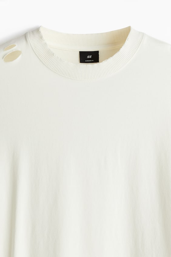 HM Oversized T-Shirt im Worn-Look Bis zu 50% Rabatt