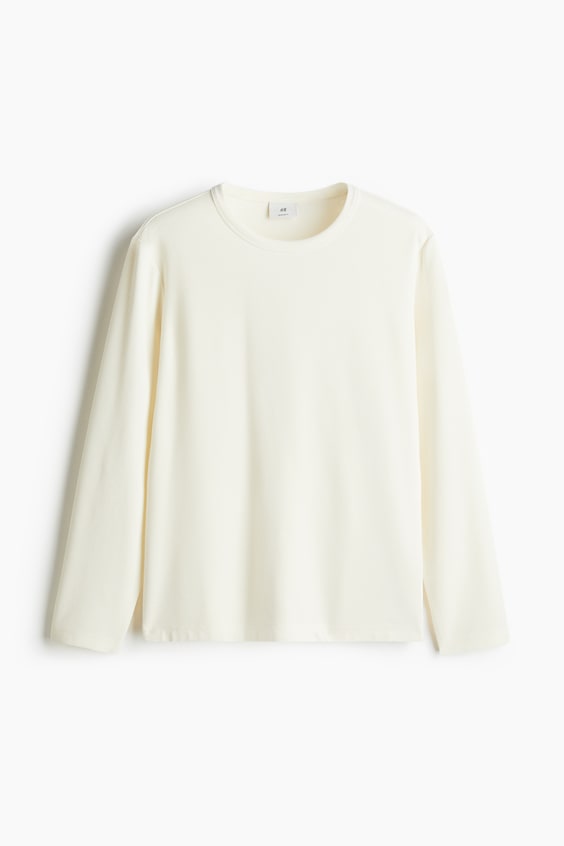 HM Langarmshirt mit Waffelstruktur in Regular Fit 50% Rabatt mit kostenlosem Versand