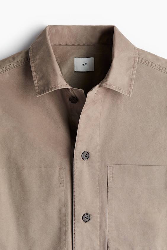 HM Overshirt aus Twill in Regular Fit Clearance-Verkauf