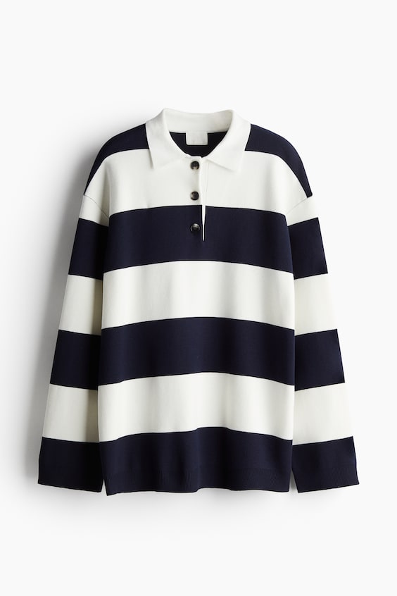 HM Polo-Pullover aus Feinstrick Online