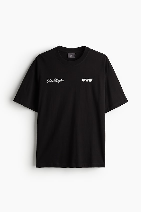 HM Bedrucktes T-Shirt in Loose Fit Online Shopping