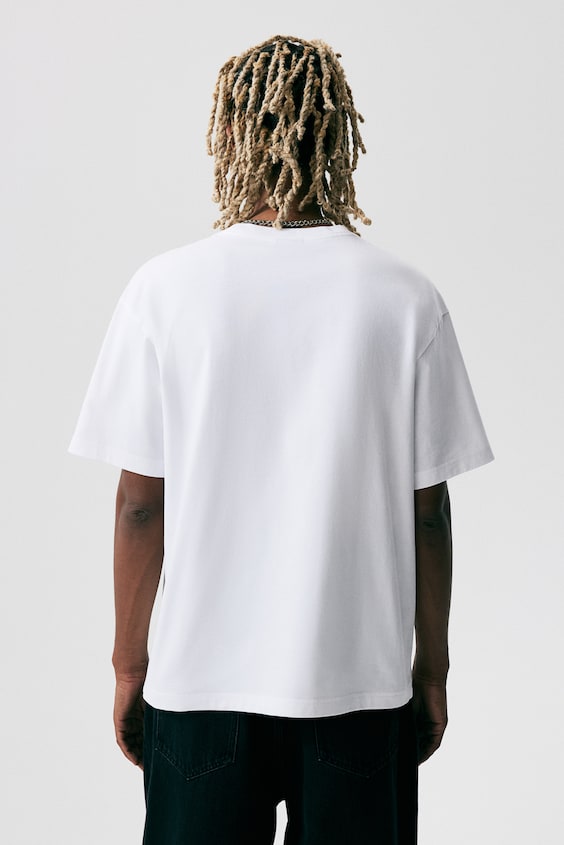 HM Bedrucktes T-Shirt in Loose Fit Weihnachtsangebot
