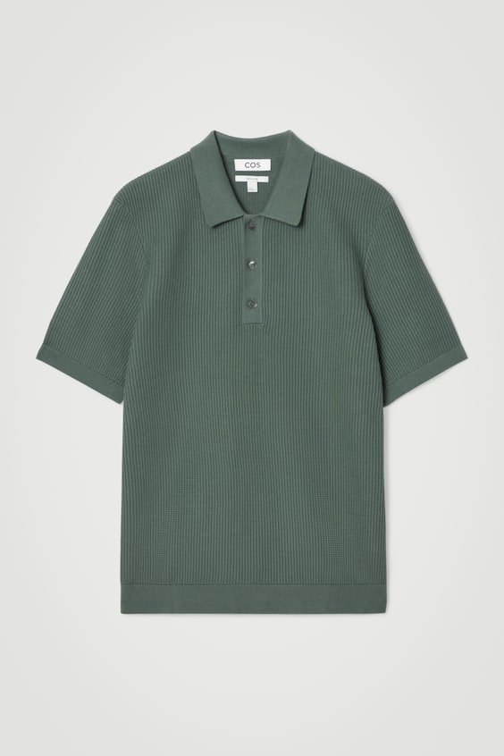 HM STRUKTURIERTES POLOSHIRT AUS STRICK 50% Rabatt mit kostenlosem Versand