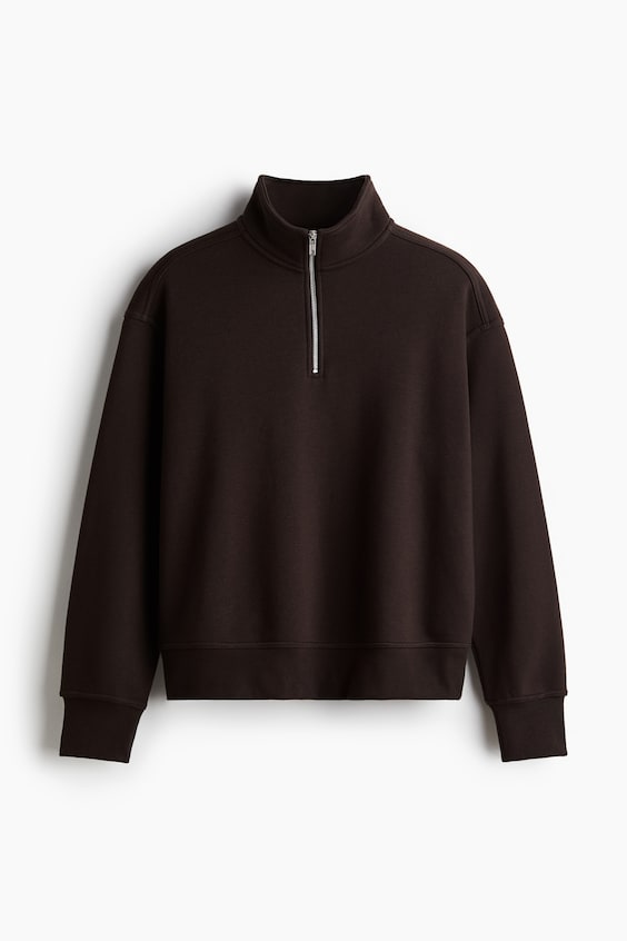 HM Sweatshirt mit Zipper in Loose Fit Kostenloser Versand international