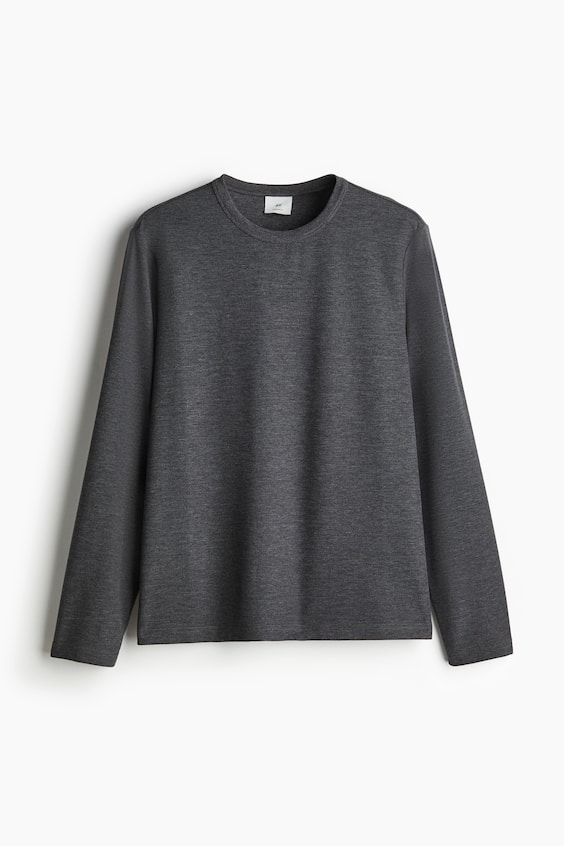 HM Langarmshirt mit Waffelstruktur in Regular Fit Rabatte dieses Monats