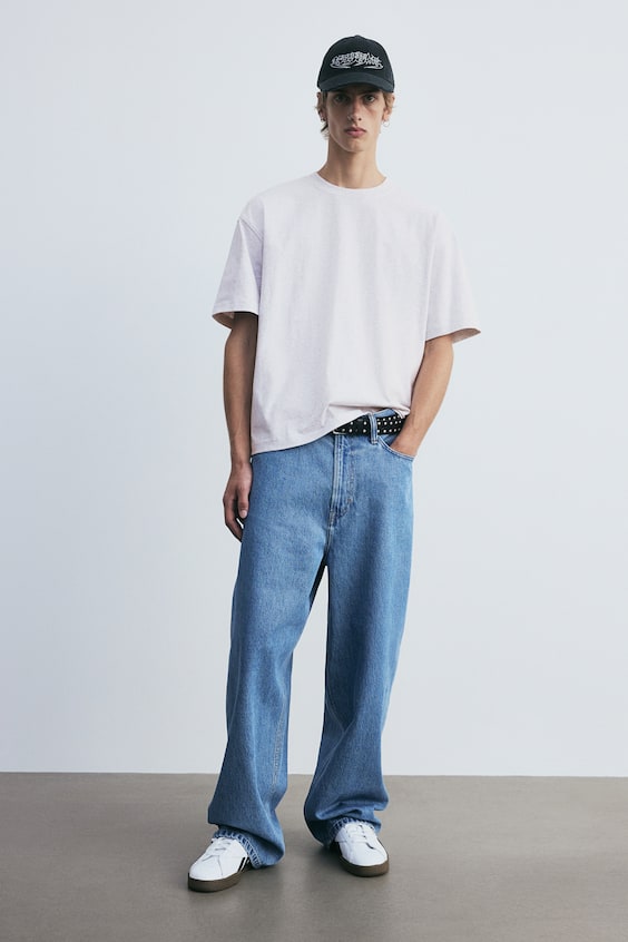 HM Baumwoll-T-Shirt in Oversize-Passform Auslauf