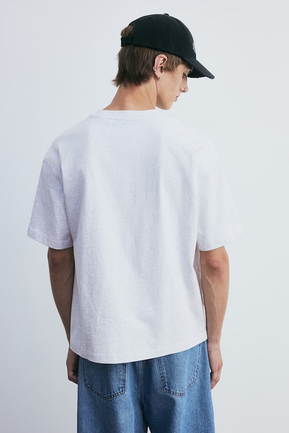 HM Baumwoll-T-Shirt in Oversize-Passform Auslauf