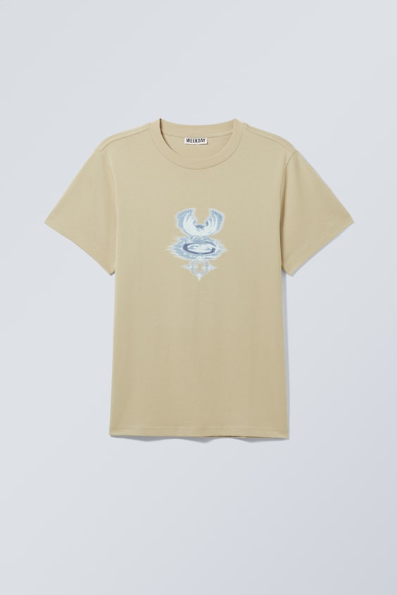 HM Kastiges T-Shirt mit Grafikprint Verkauf