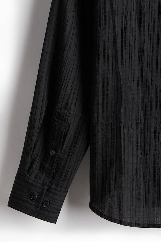 HM Hemd mit Struktur in Regular Fit Limitierter Zeitrabatt