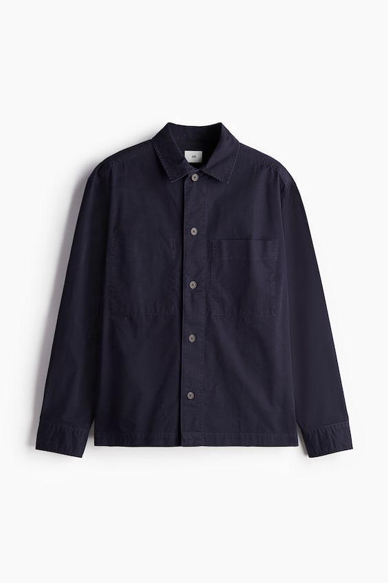 HM Overshirt aus Twill in Regular Fit Fabrik Onlineshop