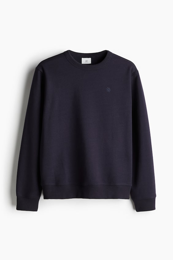 HM Sweatshirt mit Motivstickerei in Regular Fit Versandkostenfrei