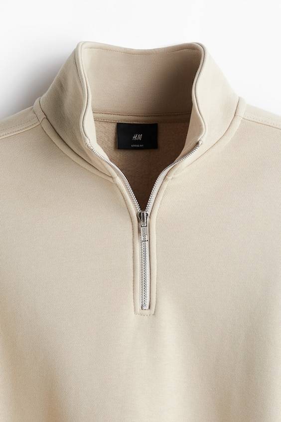 HM Sweatshirt mit Zipper in Loose Fit Begrenztes Angebot
