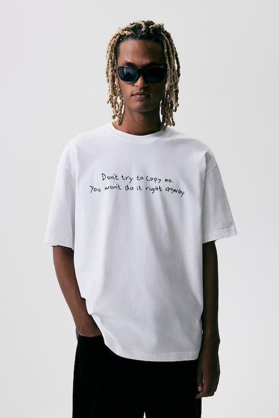 HM Bedrucktes T-Shirt in Loose Fit Neuheiten