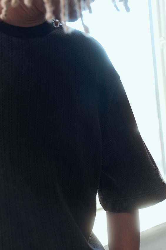 HM Kastiges T-Shirt aus Pointelle-Jersey Riesige Ersparnisse