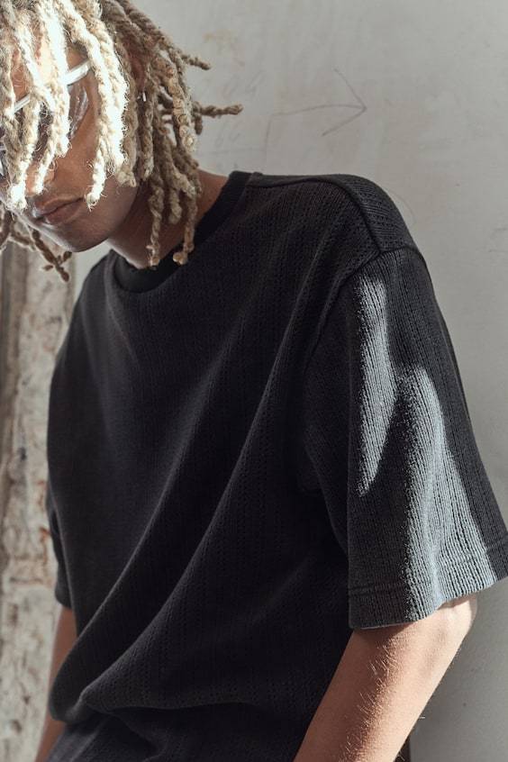 HM Kastiges T-Shirt aus Pointelle-Jersey Riesige Ersparnisse