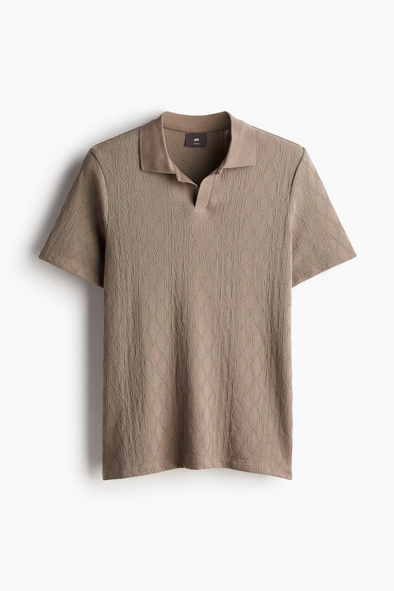 HM Strukturiertes Poloshirt in Slim Fit Letzte 3 Tage