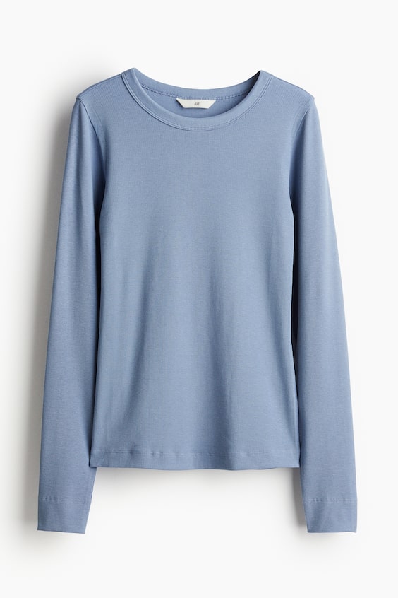 HM Geripptes Shirt aus Modalmix Valentinstagsangebot
