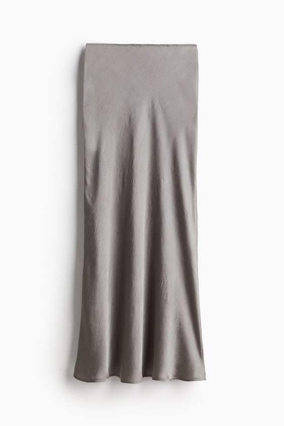 HM Maxirock aus gecrinkeltem Satin Räumungsverkauf
