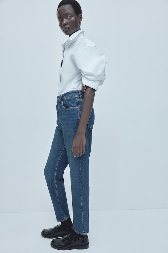 HM Slim Mom High Ankle Jeans Bis zu 65% Rabatt