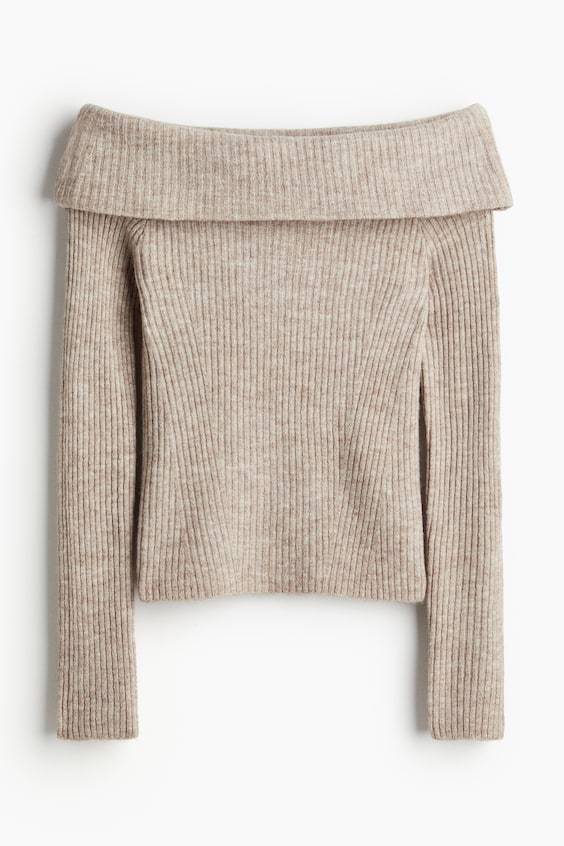 HM Schulterfreier Pullover Nur für heute