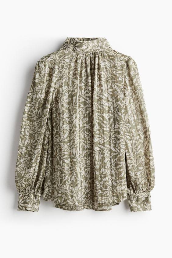 HM Gemusterte Bluse Black Friday Preise