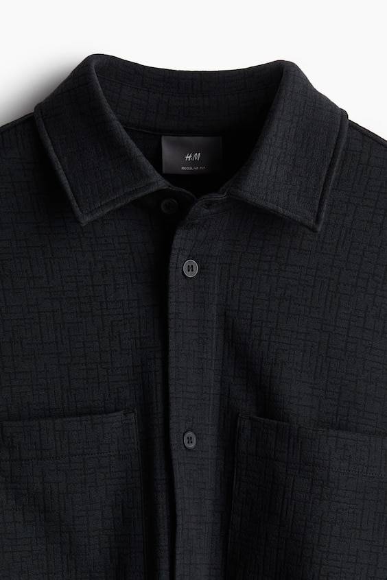 HM Overshirt mit Struktur in Regular Fit Auslauf