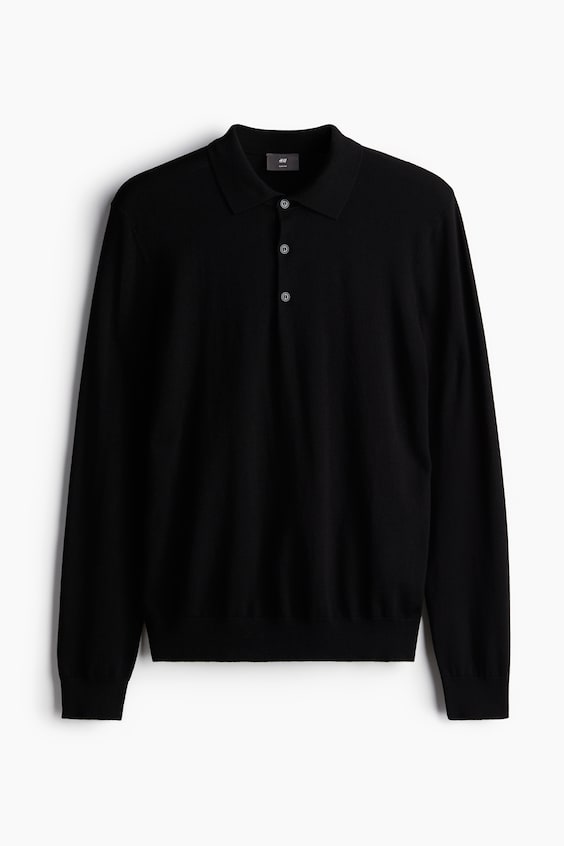 HM Feinstrick-Poloshirt in Slim Fit Fabrik Onlineshop
