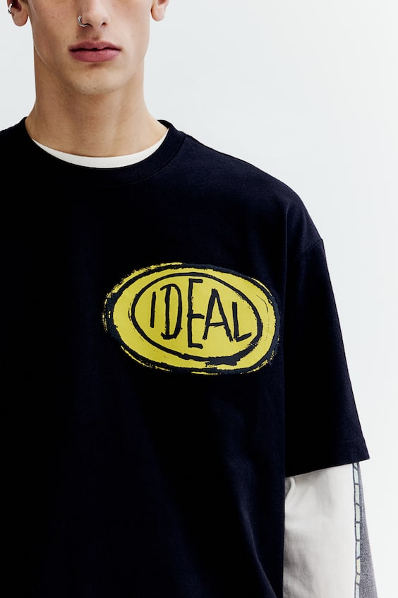 HM Baumwoll-T-Shirt in Relaxed Fit Versandkostenfrei