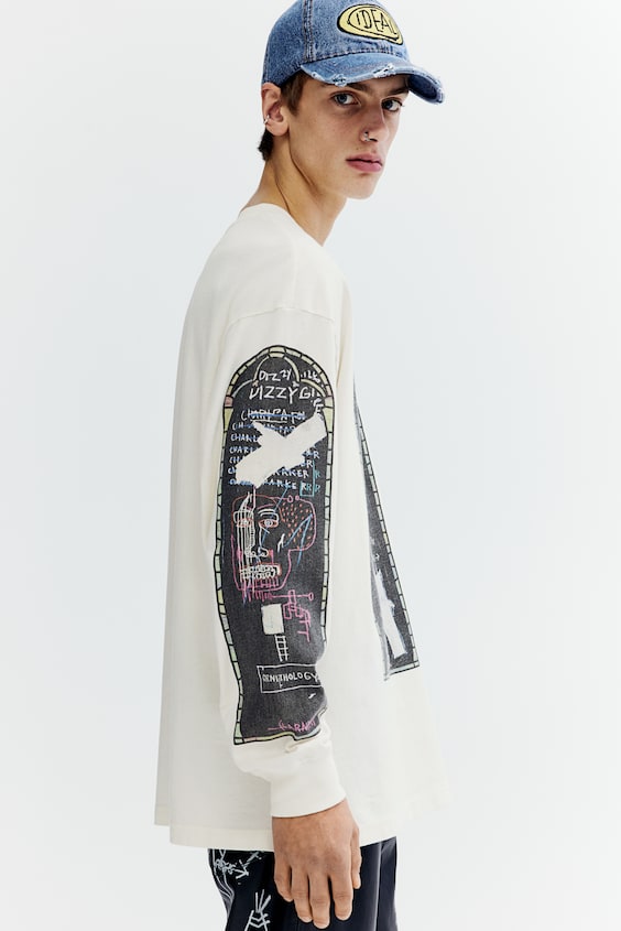 HM Langarmshirt aus Baumwolle in Oversized Fit Black Friday