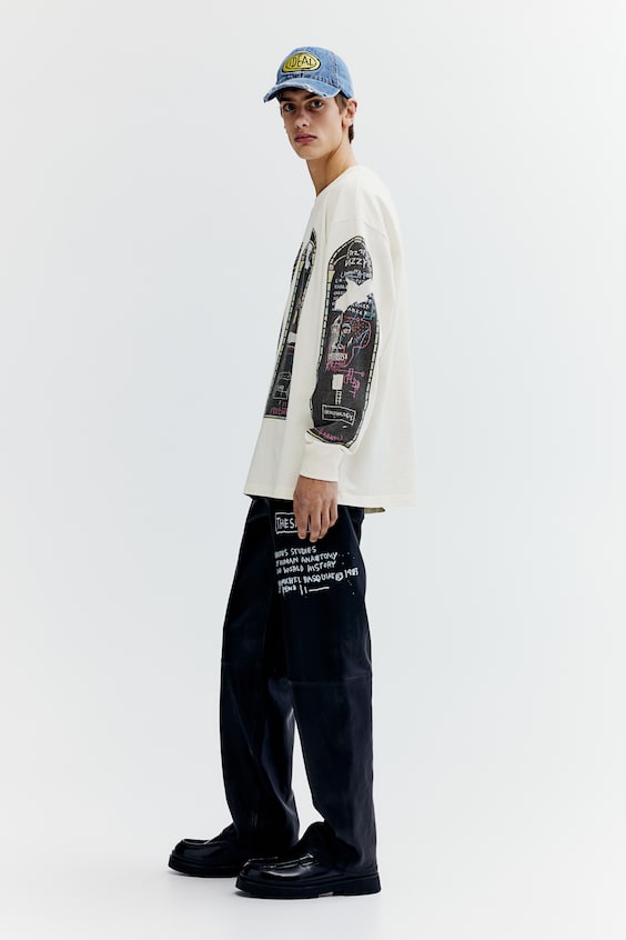 HM Langarmshirt aus Baumwolle in Oversized Fit Black Friday
