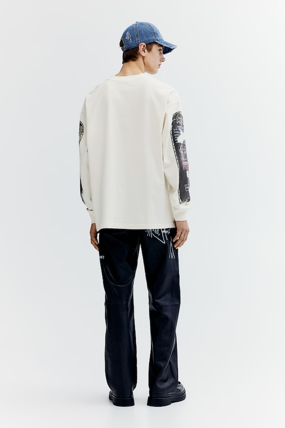 HM Langarmshirt aus Baumwolle in Oversized Fit Black Friday