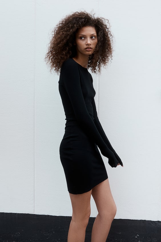 HM Geripptes Bodycon-Kleid Exklusive Angebote