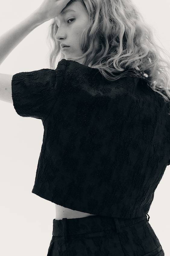 HM Cropped Bluse Tiefpreis