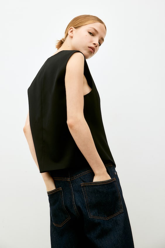 HM Anzugweste aus Twill Neueste Stile