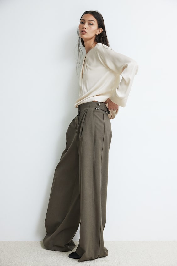 HM Satinbluse mit Faltendetail Zeitbegrenzte Promotion