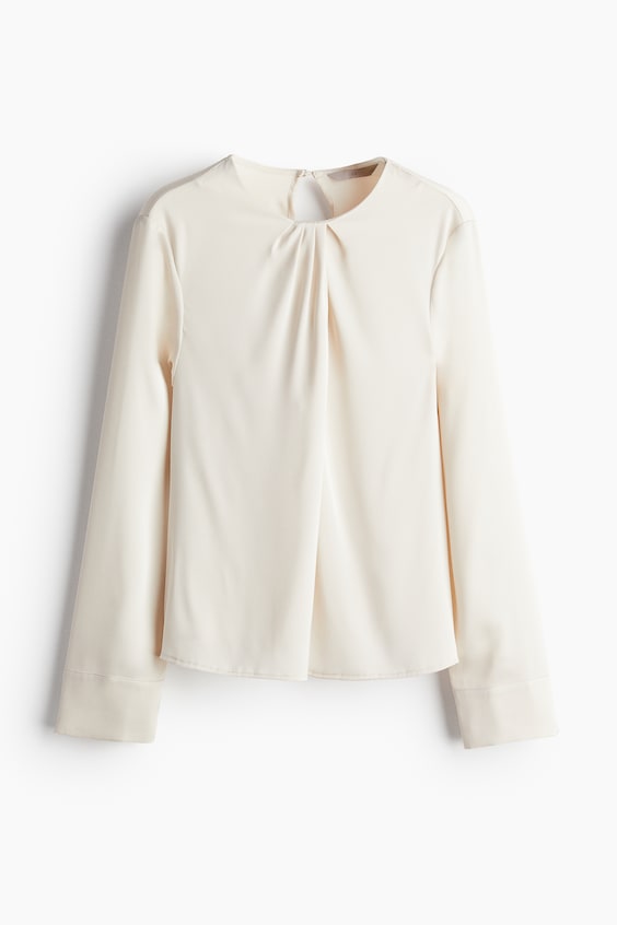 HM Satinbluse mit Faltendetail Zeitbegrenzte Promotion