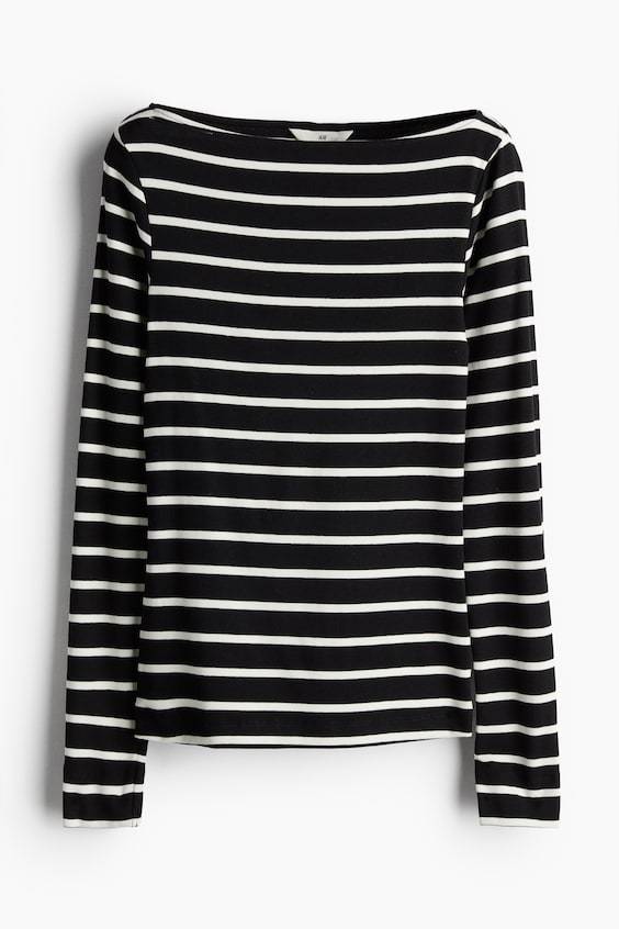 HM Shirt mit U-Boot-Ausschnitt Rabatte dieses Monats