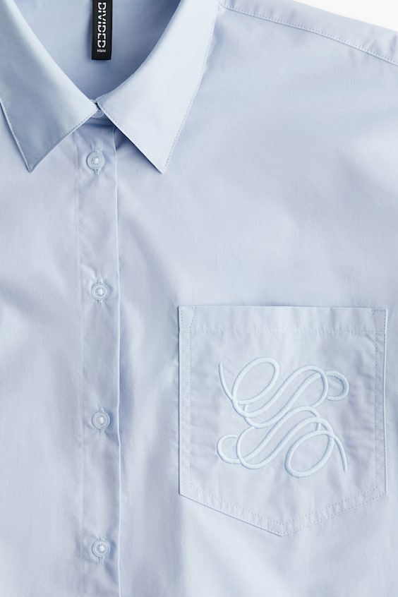 HM Bestickte Popeline-Bluse Hotsell